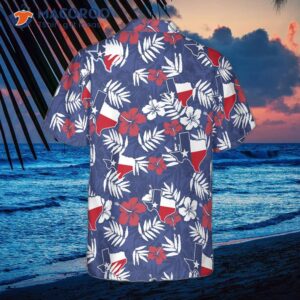 Texas Flag Tropical Seamless Pattern Usa Hawaiian Shirt