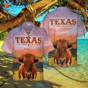 texas longhorn bull hawaiian shirt unique shirt for lovers 0