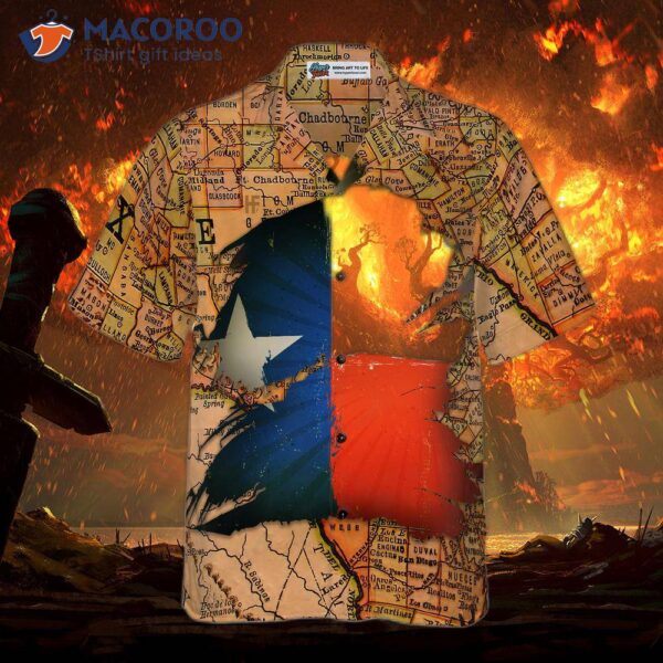 Texas Map Vintage Hawaiian Shirt, Unique For Lovers