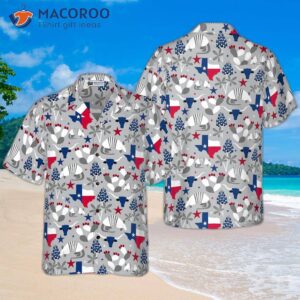 Texas-patterned Hawaiian Shirt