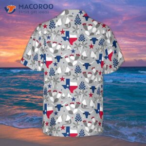 Texas-patterned Hawaiian Shirt