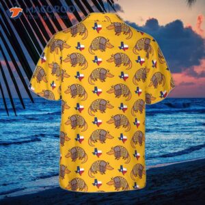 Texas Proud Armadillo Hawaiian Shirt, And State Of Flag Pattern Shirt For