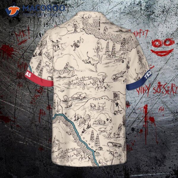 Texas State Map Hawaiian Shirt, Unique Shirt For Lovers