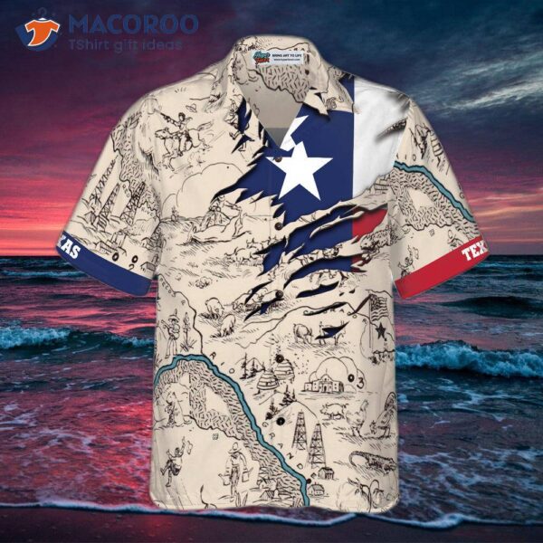 Texas State Map Hawaiian Shirt, Unique Shirt For Lovers