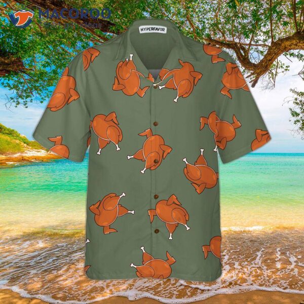 Thanksgiving Day Roasted Turkey Pattern Hawaiian Shirt, Funny Gift For