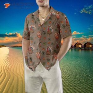 thanksgiving day turkey casual hawaiian shirt funny gift for 3