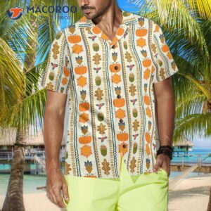 thanksgiving day vertical pattern hawaiian shirt 3