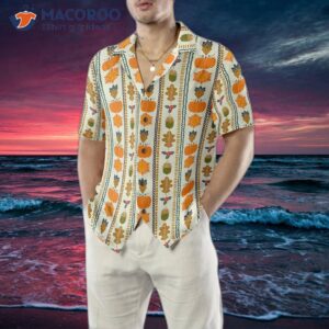 thanksgiving day vertical pattern hawaiian shirt 4