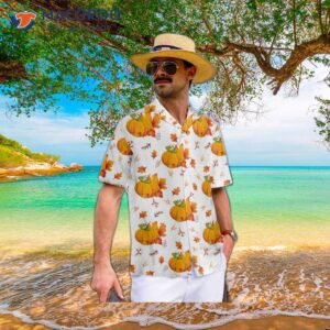 thanksgiving fall leaves and pumpkins hawaiian shirt funny thanksgiving shirt best gift for day 0