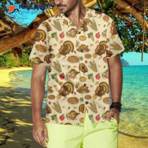 thanksgiving pattern hawaiian shirt fall vibe gift for day 3
