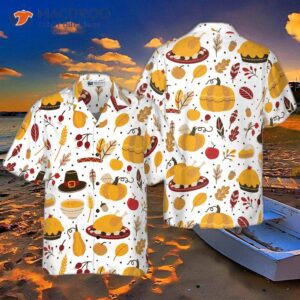 thanksgiving themed hawaiian shirt 0