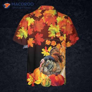 thanksgiving turkey birds with harvest hawaiian shirt gobble funny gift for day 1