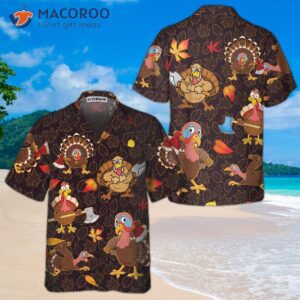 Thanksgiving Turkey Holding An Axe Hawaiian Shirt, Funny Gobble Gift For Day
