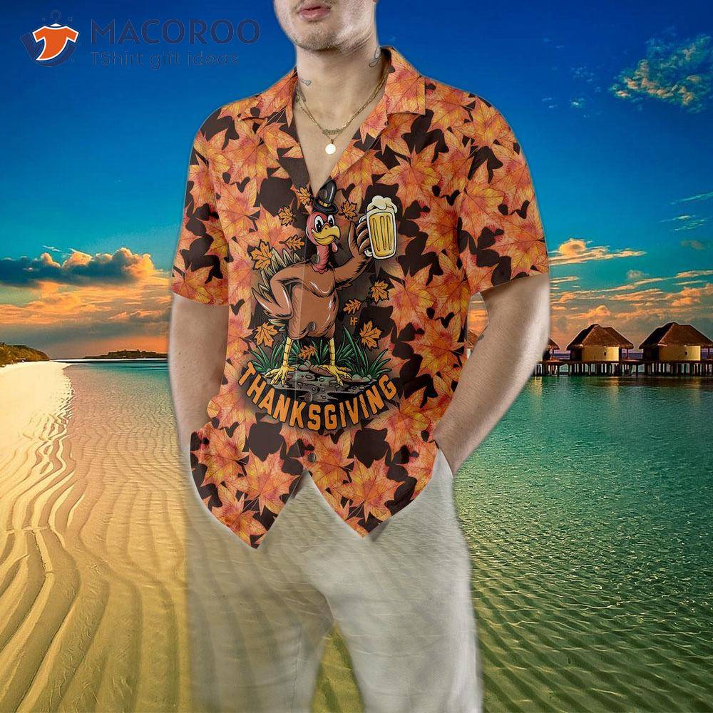 Thanksgiving Turkey Holding Big Glass Beer Hawaiian Shirt, Funny Gobble Gift For Day Thanksgiving Turkey Holding Big Glass Beer Hawaiian Shirt, Funny Gobble Gift For Day