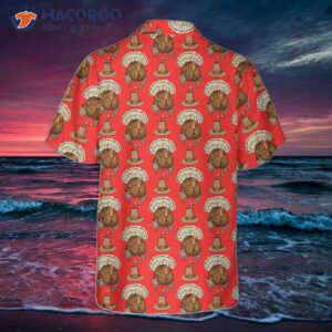 thanksgiving turkey with hat seamless pattern hawaiian shirt funny gobble gift for day 1