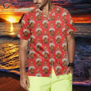 thanksgiving turkey with hat seamless pattern hawaiian shirt funny gobble gift for day 3