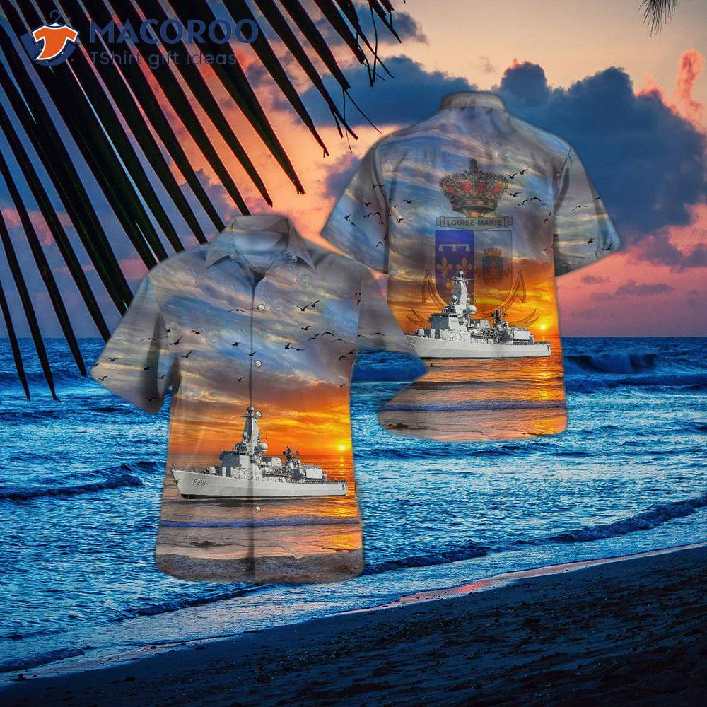 The Belgian Navy Louise-marie (f931) Karel Doorman-class Frigate Wore A Hawaiian Shirt. The Belgian Navy Louise-marie (f931) Karel Doorman-class Frigate Wore A Hawaiian Shirt.