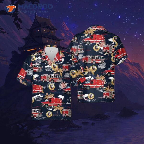 The California Santa Monica Fire Departt Hawaiian Shirt