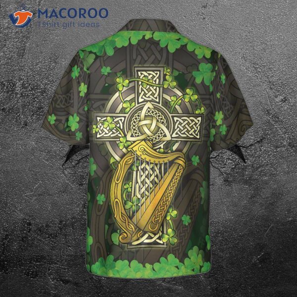 The Celtic Cross Harp Irish Pride Hawaiian Shirt