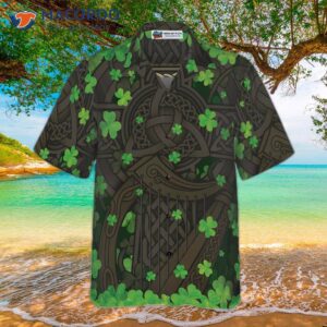 the celtic cross harp irish pride hawaiian shirt 2