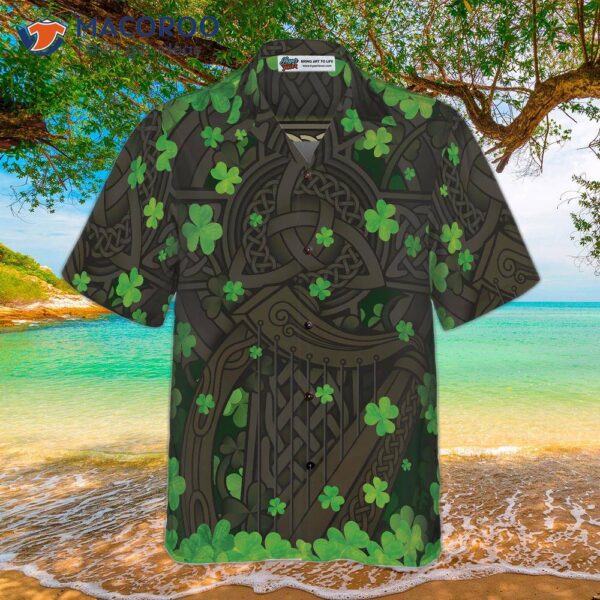 The Celtic Cross Harp Irish Pride Hawaiian Shirt