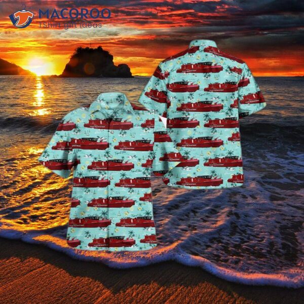 The Chicago Fire Departt’s Christopher Wheatley Fireboat Hawaiian Shirt