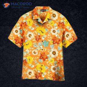 the first hawaiian shirts of autumn feature orange sunflowers 0