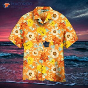 the first hawaiian shirts of autumn feature orange sunflowers 1