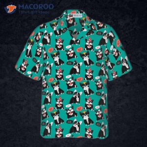 the french bulldog is a happy animal wearing hawaiian shirt 2