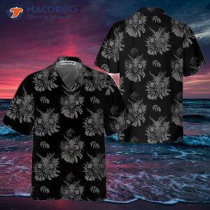 the goat skull hawaiian shirt funny shirt for adults with print 0