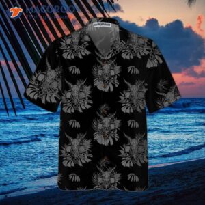 the goat skull hawaiian shirt funny shirt for adults with print 2