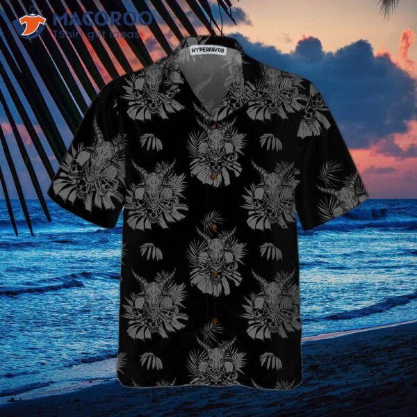The Goat Skull Hawaiian Shirt, Funny Shirt For Adults With Print