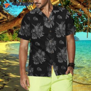 the goat skull hawaiian shirt funny shirt for adults with print 3