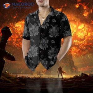 the goat skull hawaiian shirt funny shirt for adults with print 4