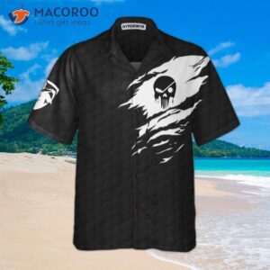 the golf skull black version hawaiian shirt and white gift for golfers 2