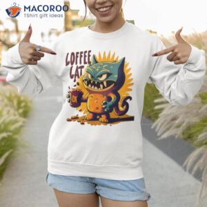 the great ramen off kanagawa coffee cat shirt sweatshirt 1