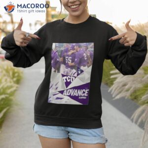 the horned frogs tcu advance to the 2023 ncaa super regionals road to omaha shirt sweatshirt 1