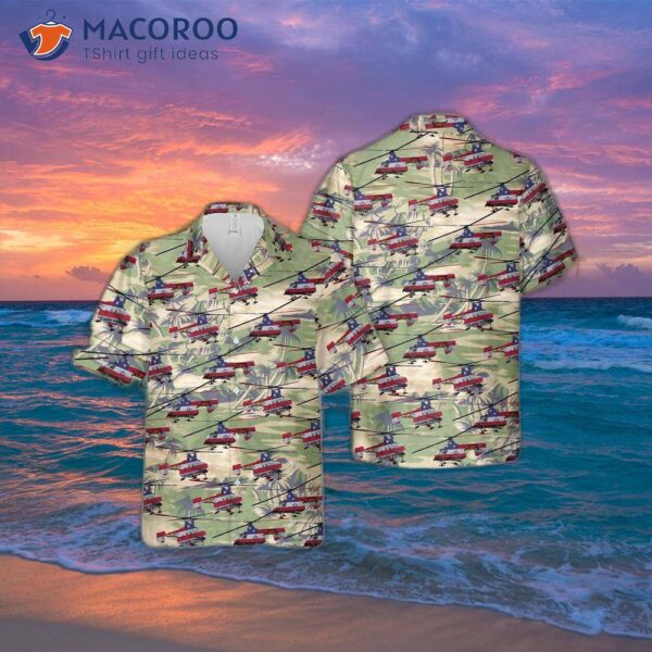 The Kaman Hh-43 Huskie Us Air Force Hawaiian Shirt