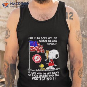 the last breath of each soldier who died protecting our flag snoopy alabama crimson tide 4th july shirt tank top