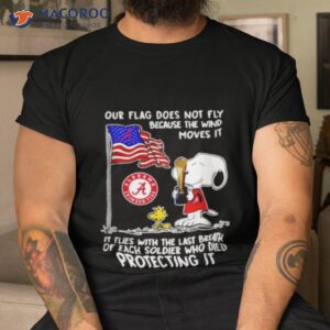 the last breath of each soldier who died protecting our flag snoopy alabama crimson tide 4th july shirt tshirt