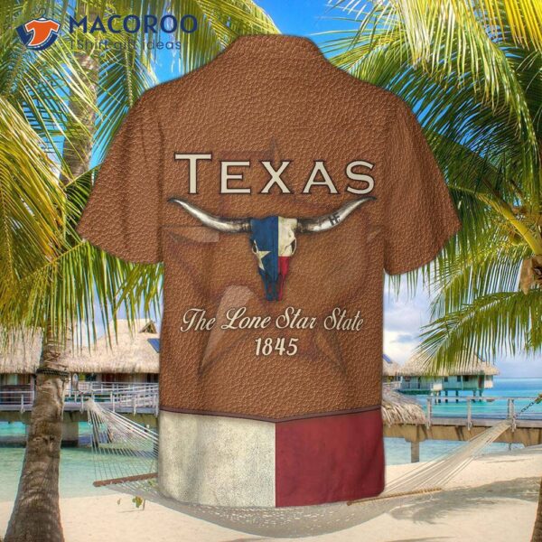 The Lone Star State Cowboy Style Texas Hawaiian Shirt For , Vintage Flag Shirt, Proud