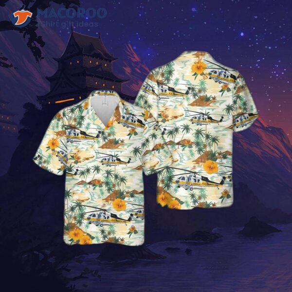 The Los Angeles County Fire Departt’s Sikorsky S-70 Helicopter Hawaiian Shirt