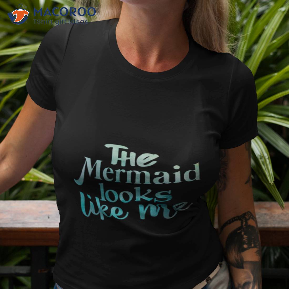The Mermaid Looks Like Me Typographic Arshirt The Mermaid Looks Like Me Typographic Arshirt