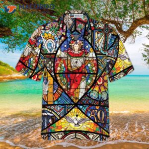 the resurrection of jesus colored pattern hawaiian shirt 2