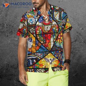 the resurrection of jesus colored pattern hawaiian shirt 4