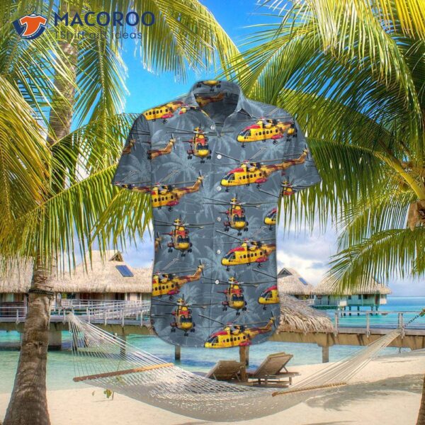 The Royal Canadian Air Force’s Ch-149 Cormorant (eh-101 Mk511) Search And Rescue Hawaiian Shirt.