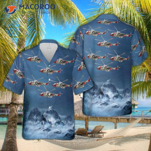 The Royal Norwegian Air Force Agustawestland Aw101 Merlin Hawaiian Shirt