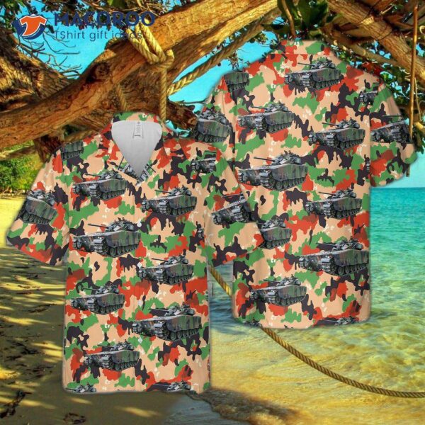 The Swiss Army 29th Mechanized Battalion Cv9030 Infantry Fighting Vehicle Hawaiian Shirt