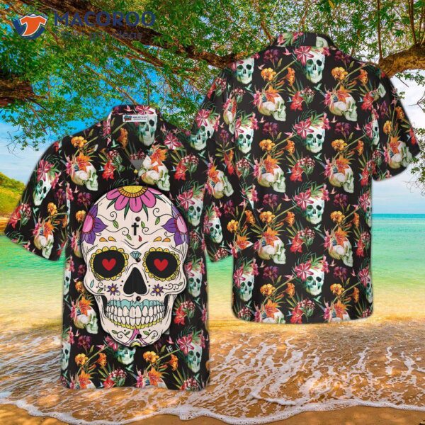 The Tropical Floral Skull Hawaiian Shirt