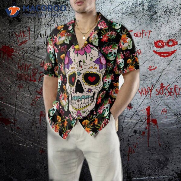 The Tropical Floral Skull Hawaiian Shirt